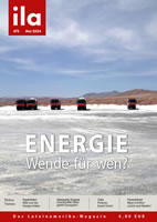 ila - das Lateinamerika-Magazin - Heft 475 vom Mai 2024 mit dem Schwerpunkt "Energiewende für wen?"