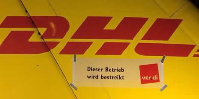 Tarifrunde 2025 mit der DHL Hub Leipzig GmbH für 12% mehr Lohn bei einer Laufzeit von einem Jahr geht in den Erzwingungsstreik