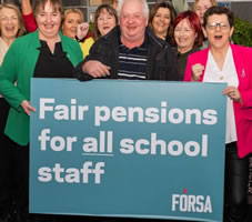 Gewerkschaft Fórsa in Irland: fair pensions for all school staff