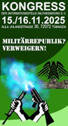 IMI-Kongress „Militärrepublik? Verweigern!“ am 15./16. November 2025 in Tübingen