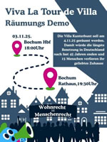Bochum: Solidarität mit der Villa Kunterbunt: Demonstration am Montag den 3. November 2025