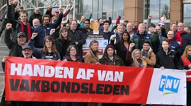 Niederlande: Kampagne für Pawel Rudzki, polnischer Leiharbeiter und FNV-Aktivist im Vertriebszentrum von Albert Heijn, nach acht Jahren kurzfristig entlassen