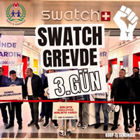 Swatch-Beschäftigte in der Türkei treten am 10. November 2025 in allen 16 Filialen in den Streik