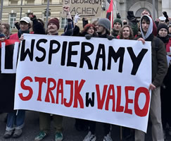 Polen: Die Jugendkoordination der OZZ Inicjatywa Pracownicza steht Seite an Seite mit den Streikenden bei Valeo