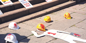 Istanbul Juli 2015: Protest gegen Rekord an tödlichen Arbeits-Unfällen