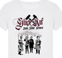 [Mit dem LabourNet-Discount-Code] Das April-2026-Shirt von Working Class History/dna: Glück auf! (Rote Ruhr Armee 1920)