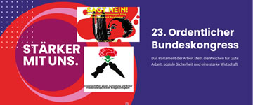 DGB-Bundeskongress 2026 und Friedenspolitische Interventionen (Grafik: Forum Gewerkschaftliche Linke Berlin)