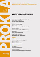 PROKLA 223 vom Juni 2026: Kritik der Geoökonomie (Cover)