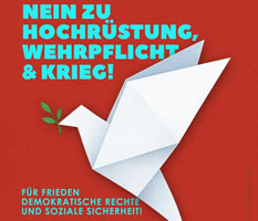 Nein zu Hochrüstung, Wehrpflicht und Krieg! Bundesweite Demonstration am 3. Oktober 2026 in Berlin und in Stuttgart